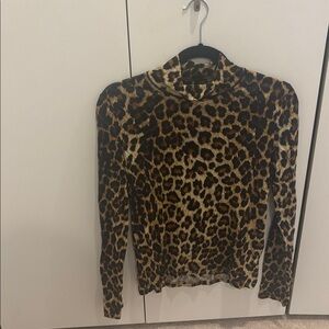 rag & bone Animal Print Long Sleeve Top